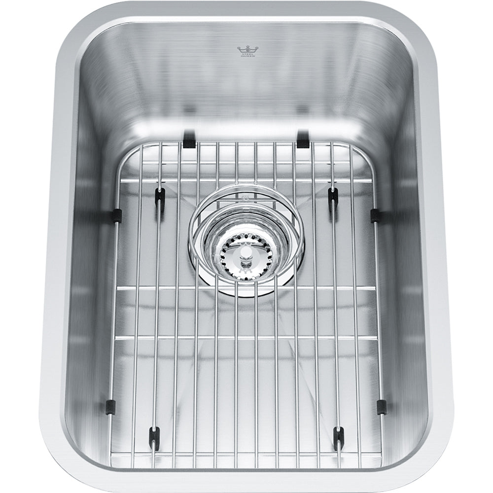 Kindred Single Bowl 13.44" x 18.75" Undermount Kitchen Sink Radiant Silk Stainless Steel - Renoz