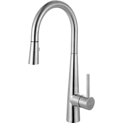 Franke 16-11/16" High-Arch Gooseneck Single Lever Handle Pull-Out Spray Kitchen Faucet Stainless Steel - Renoz