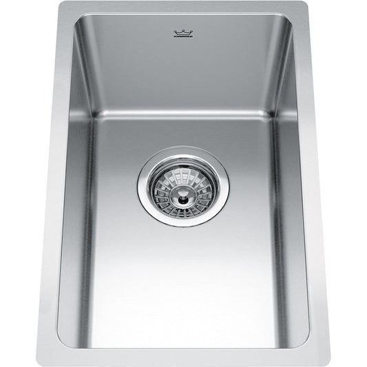 Kindred Brookmore 11.56" x 18" Undermount Single Bowl Stainless Steel Kitchen Sink - Renoz