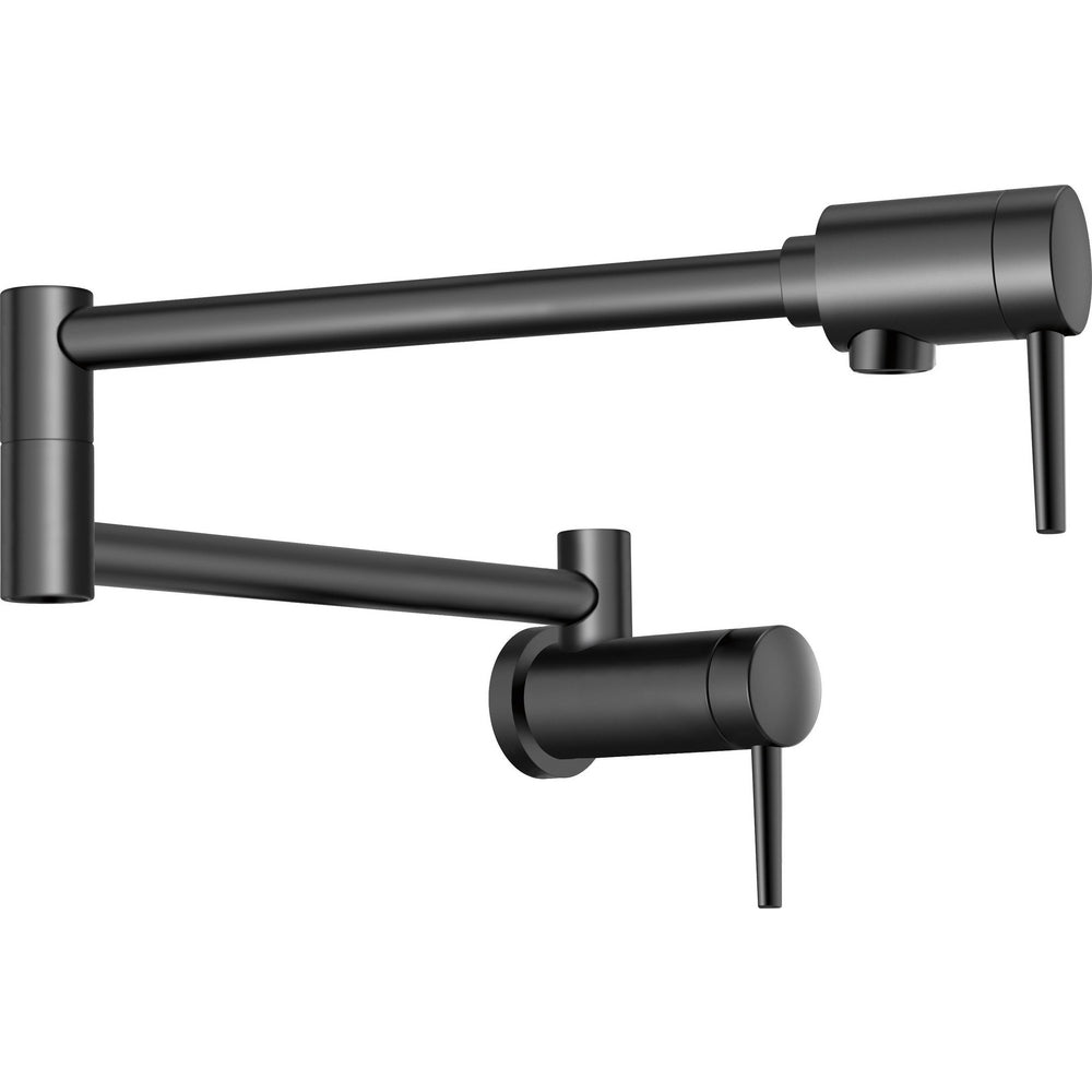 Delta Contemporary Wall Mount Pot Filler -Matte Black