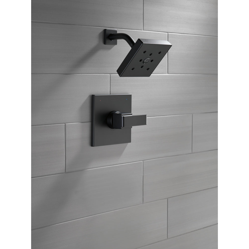 Delta ARA Monitor 14 Series H2Okinetic Shower Trim -Matte Black (Valve Sold Separately)