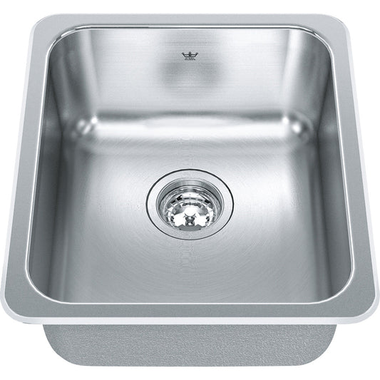 Kindred Single Bowl 16.12" x 18.12" Drop-in Prep Kitchen Sink Stainless Steel - Renoz