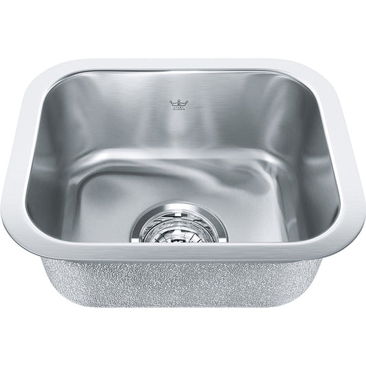 Kindred Steel Queen 13.38" x 11" Single Bowl Undermount Sink Stainless Steel - Renoz