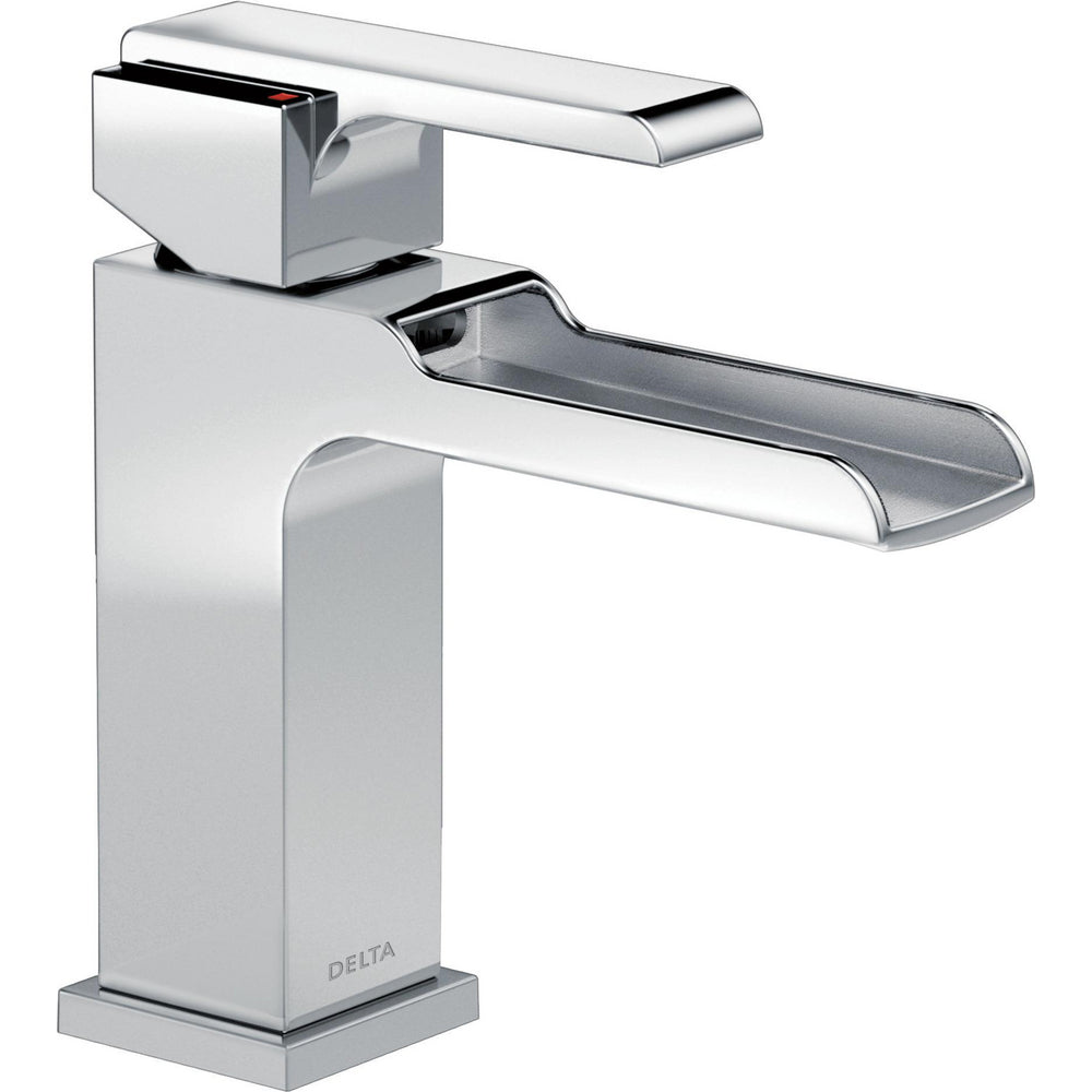 Delta ARA Single Handle Channel Bathroom Faucet- Chrome (With Pop-up Drain)