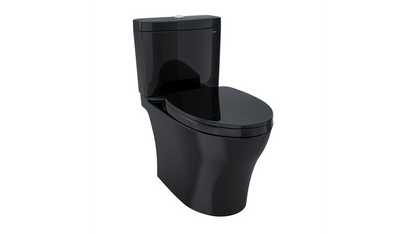 Toto Aquia IV Toilet 1.0 GPF & 0.8 GPF, UnIVersal Height Washlet Connection 17-5/8" Seat Height Black - Renoz