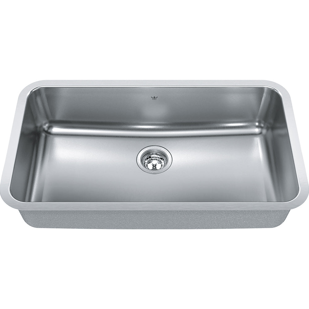 Kindred Steel Queen 32.75" x 18.75" Single Bowl Undermount Kitchen Sink Stainless Steel - Renoz