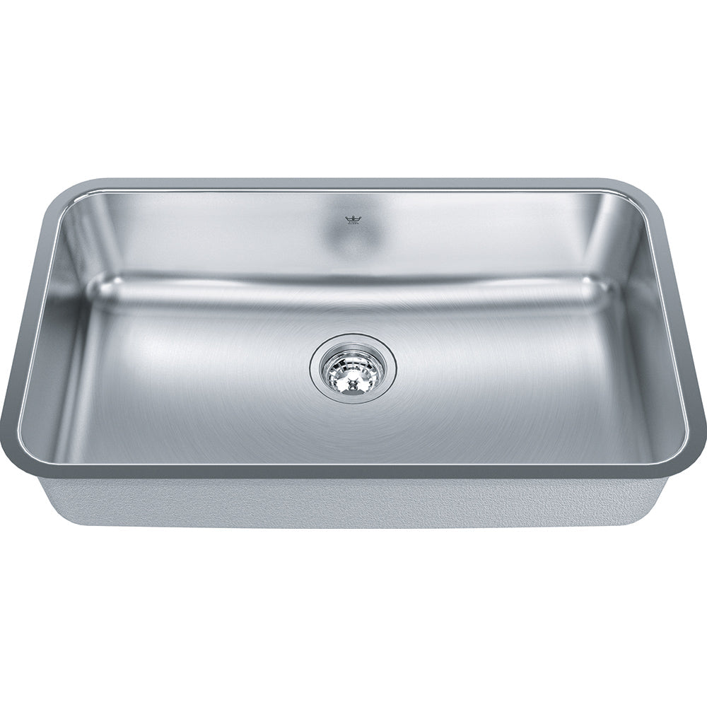 Kindred Steel Queen 30.75" x 17.75" Single Bowl Undermount Sink Stainless Steel - Renoz