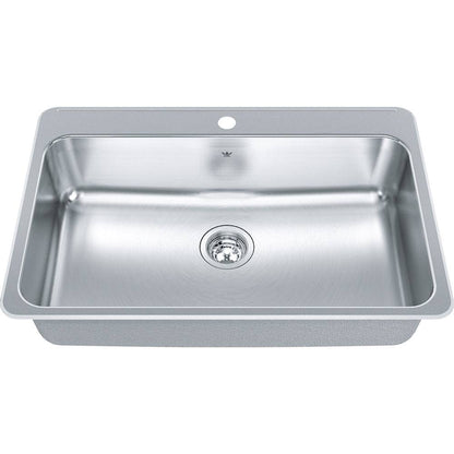 Kindred 31.25" x 20.5" Single Hole Single Bowl Drop-in Sink Stainless Steel - Renoz