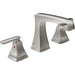 Delta ASHLYN Two Handle Widespread Bathroom Faucet with EZ Anchor- Stainless Steel