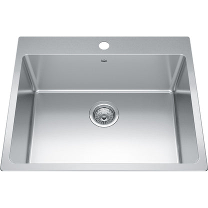 Kindred Brookmore 25" x 20.86" Drop in Single Bowl Stainless Steel Kitchen Sink - Renoz