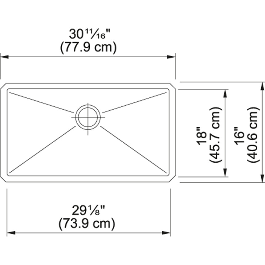 Kindred 30.69" x 18" Stainless Steel 18 Gauge Single Bowl Undermount Kitchen Sink With Bottom Grid - Renoz