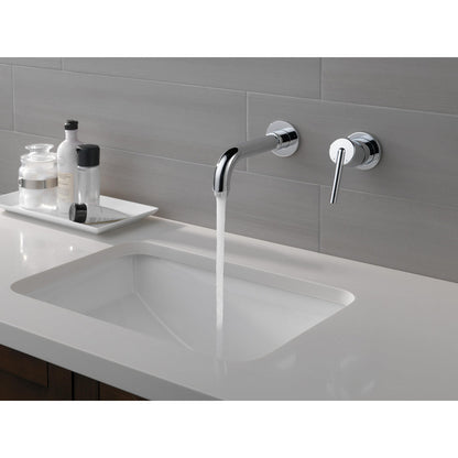 Delta TRINSIC Single Handle Wall Mount Bathroom Faucet Trim -Chrome (Valves Sold Separately)