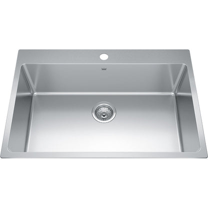 Kindred Brookmore 30.87" x 20.87" Drop in Single Bowl Stainless Steel Kitchen Sink (Single Hole) - Renoz