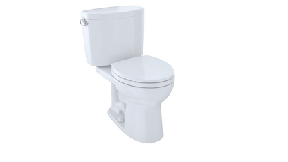 Toto Drake II Two-piece Toilet, Round Bowl, 1.28 GPF (Seat Sold Separately) - Renoz