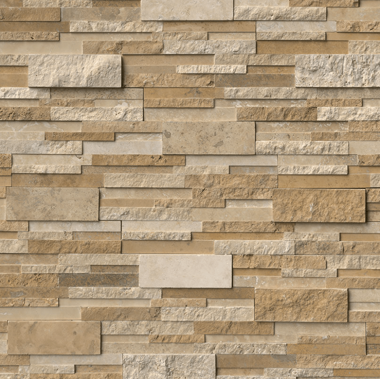 MSI Hardscaping Casa Blend 3D Multi Finish Stacked Stone 6" x 24" - Renoz