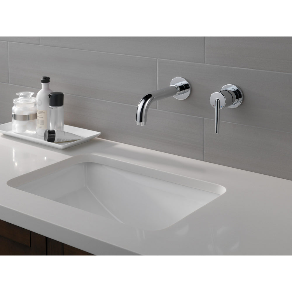 Delta TRINSIC Single Handle Wall Mount Bathroom Faucet Trim -Chrome (Valves Sold Separately)