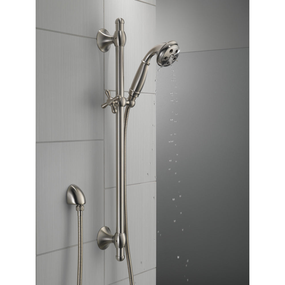 Delta H2Okinetic 3-Setting Slide Bar Hand Shower- Stainless Steel