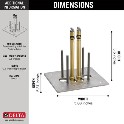 Delta Floor Mount Tub Filler - Rough In