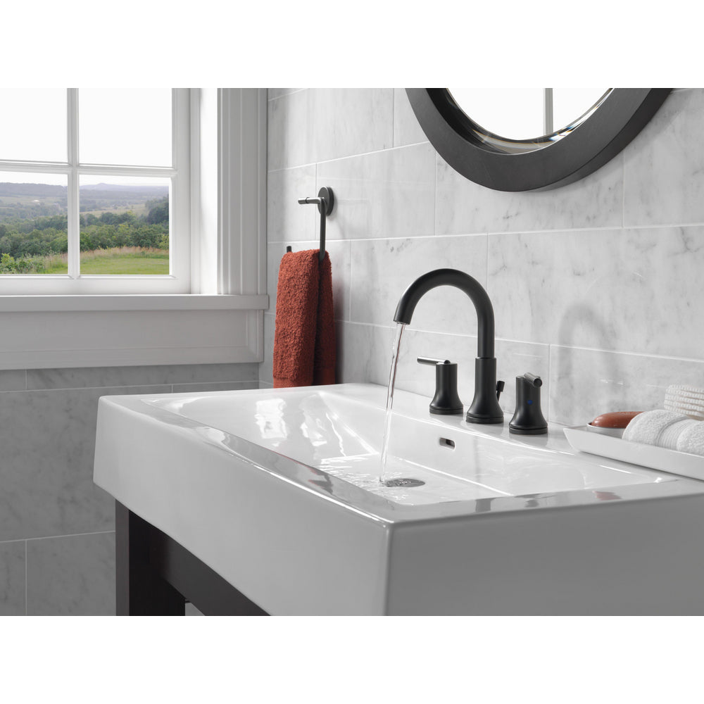 Delta TRINSIC Two Handle Widespread 3 Hole Bathroom Faucet- Matte Black