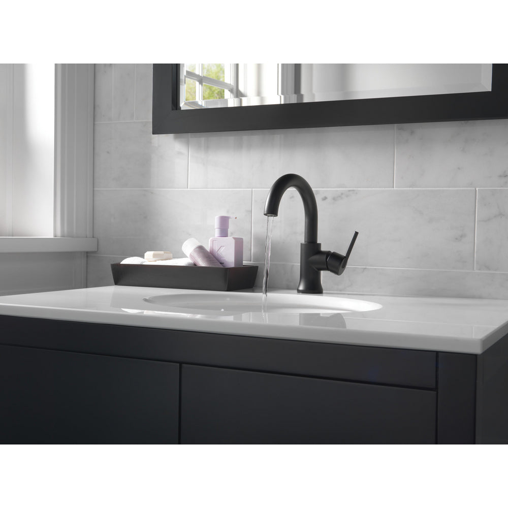 Delta TRINSIC Single Handle Bathroom Faucet- Matte Black