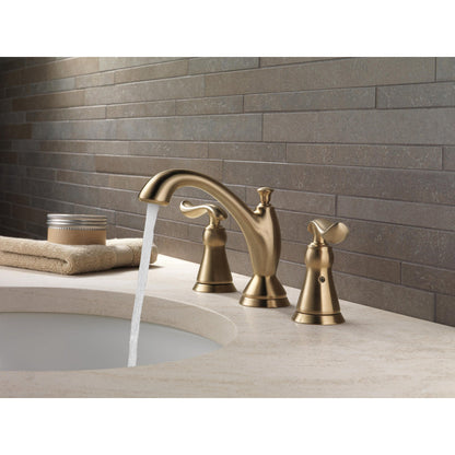 Delta LINDEN Two Handle Widespread Bathroom Faucet- Champagne Bronze