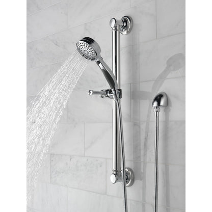 Delta ActivTouch 9-Setting Hand Shower with Traditional Slide Bar / Grab Bar- Chrome