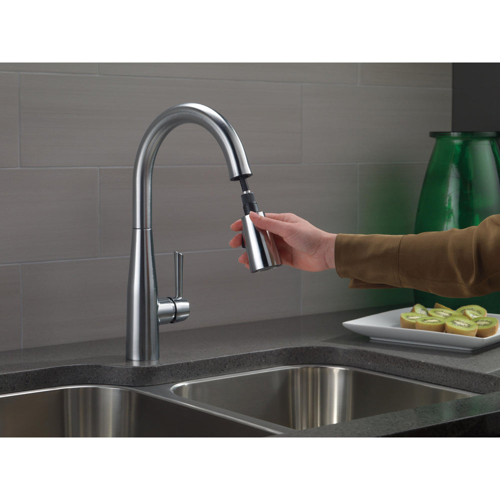 Delta ESSA Single Handle Pull-Down Kitchen Faucet- Arctic Stainless