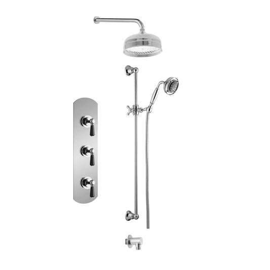 Aquadesign Products Shower Kit (Regent 3711RL) - Chrome w/Black Handle