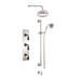 Aquadesign Products Shower Kit (Regent 3712RL) - Brushed Nickel w/Black Handle