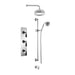 Aquadesign Products Shower Kit (Regent 3712RL) - Chrome w/Black Handle