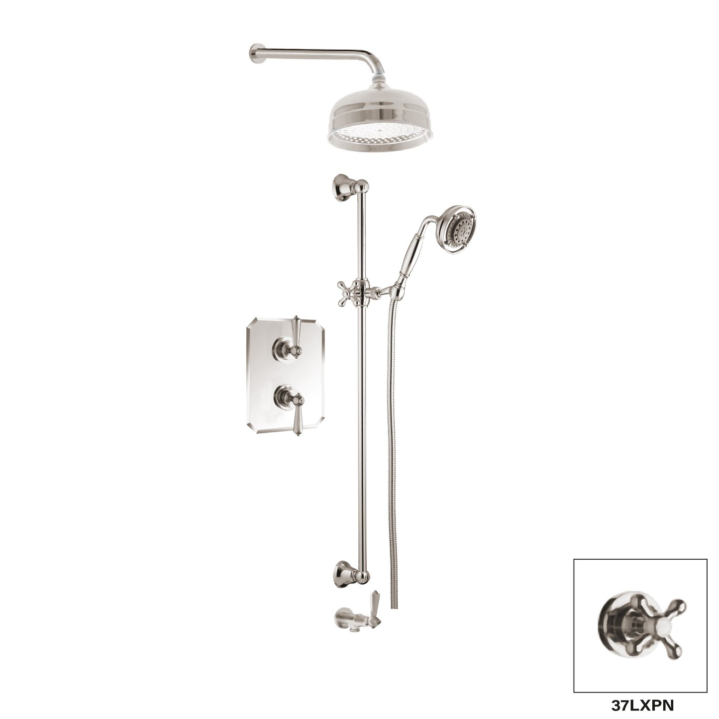 Aquadesign Products Shower Kits (London 37LL) - Polished Nickel