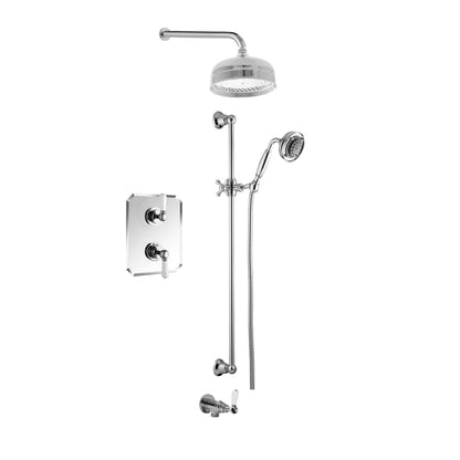 Aquadesign Products Shower Kit (Regent 37RL) - Chrome w/White Handle