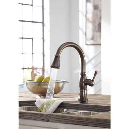 Delta CASSIDY Single Handle Pull-Down Kitchen Faucet with Touch2O and ShieldSpray Technologies- Venetian Bronze