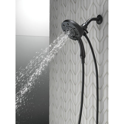 Delta H2Okinetic In2ition 4-Setting Two-in-One Shower- Matte Black