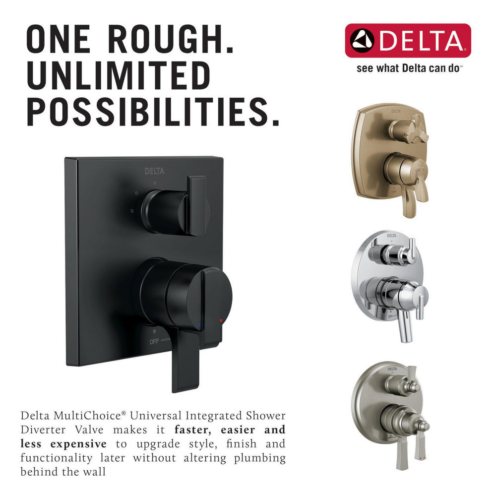 Delta MultiChoice Universal Integrated Shower Diverter Rough Universal Inlets / Outlets