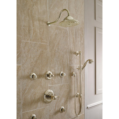 Delta H2Okinetic 3-Setting Slide Bar Hand Shower- Polished Nickel