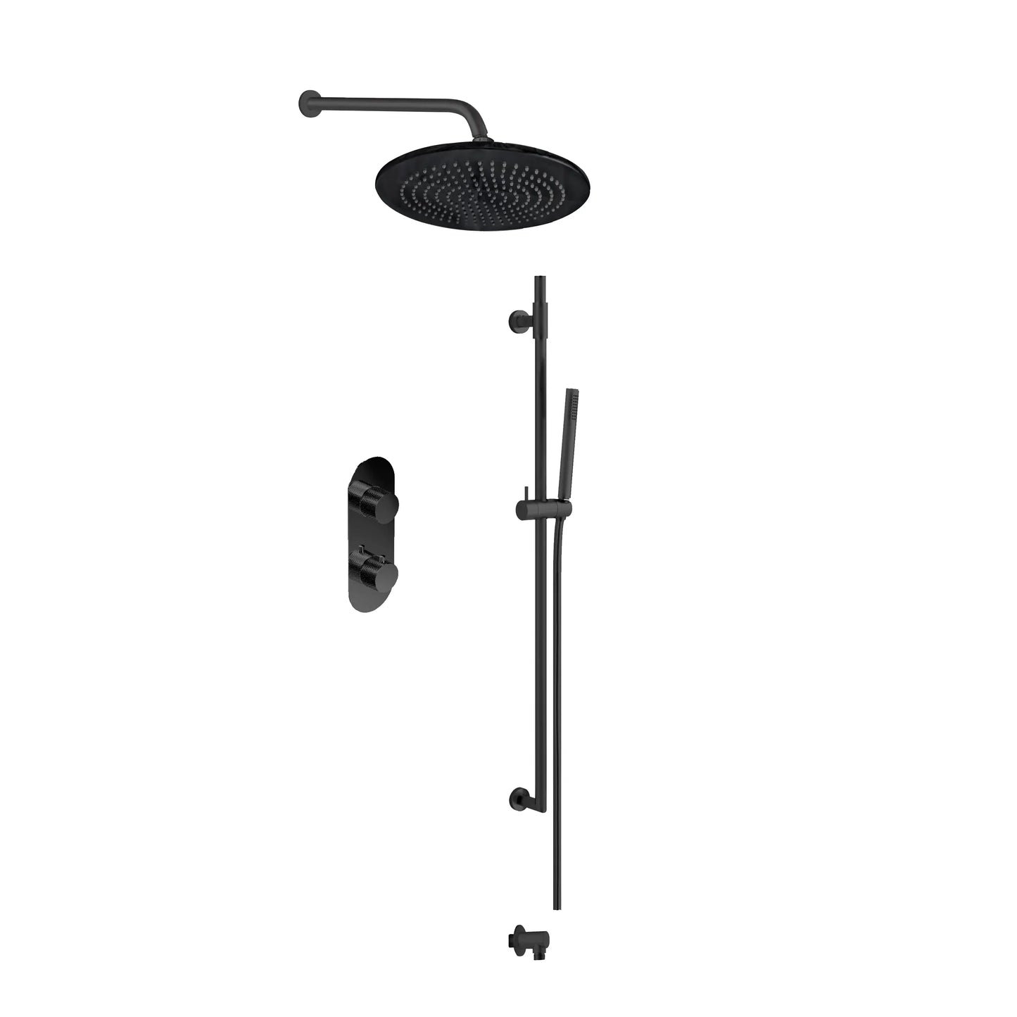 Aquadesign Products Shower Kit (Contempo X100CT-A) - Matte Black