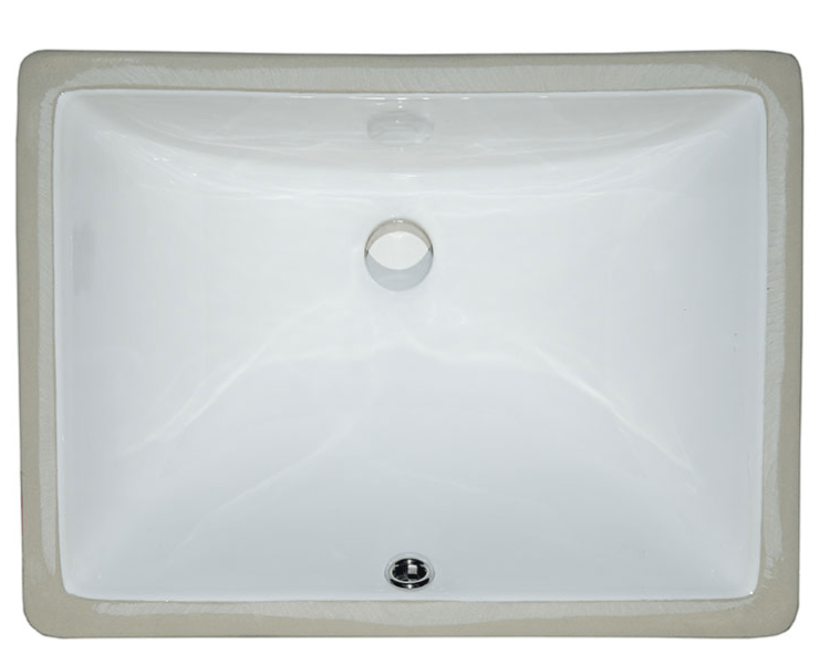 MSI VANITY WHITE RECTANGLE PORCELAIN SINK 1813 - Renoz