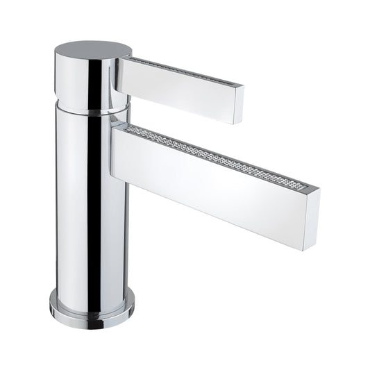 Aquadesign Products Single Hole Lav – Drain Included (Crystal Caso 500014VICI) - Chrome