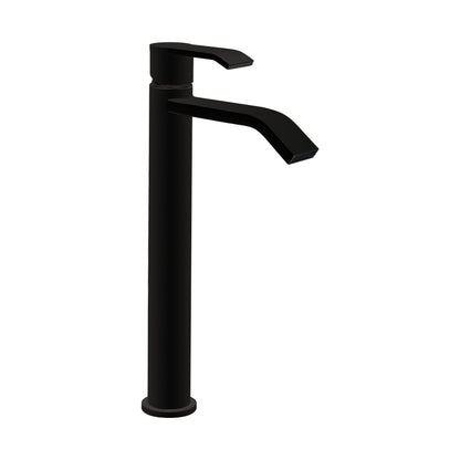 Aquadesign Products Tall Single Hole Lav – Drain Included (Stile 500244) - Matte Black