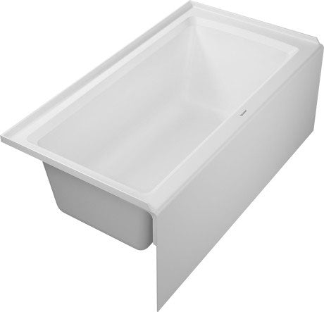 Duravit ADA Bathtub With Tile Flange And Apron 60x30, LH, White (18")