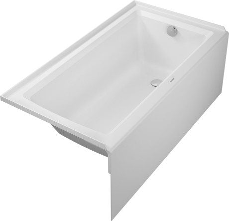 Duravit ADA Bathtub With Tile Flange And Apron 60x30, RH, White (18")