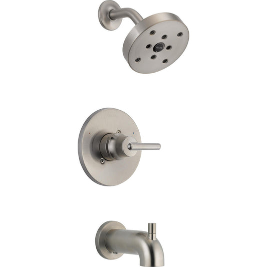 Delta TRINSIC Monitor 14 Series H2Okinetic Tub & Shower Trim -Stainless Steel (Valve Sold Separately)