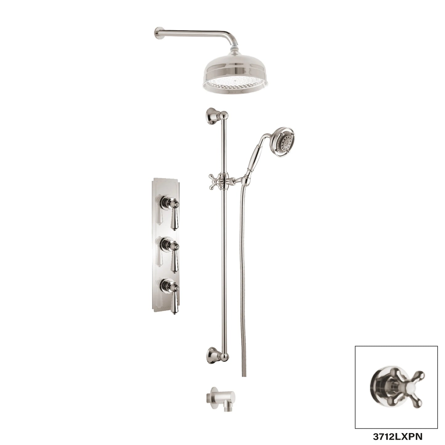 Aquadesign Products Shower Kits (London 3712LL) - Polished Nickel