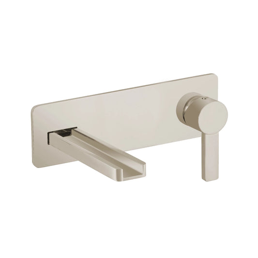 Aquadesign Products Wall Mount Basin – Drain Not Included (Aqua 500026) - Brushed Nickel