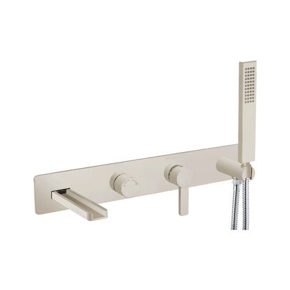 Aquadesign Products Wall Mount Bath (Aqua 700016) - Brushed Nickel