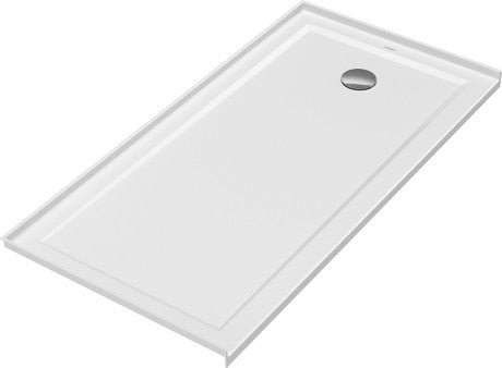 Duravit Shower Base Low Profile 60"x30", Integral Flange RH, White