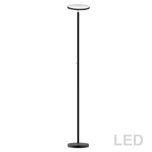 Dainolite LED Torchier, Satin Black Finish - Renoz