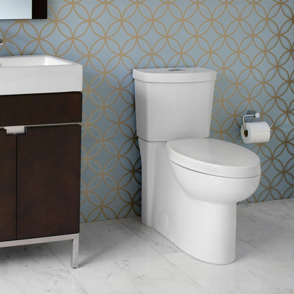 American Standard Studio Skirted Two-Piece Dual Flush 1.6 gpf/6.0 Lpf and 1.1 gpf/4.2 Lpf Chair Height Elongated Toilet With Seat