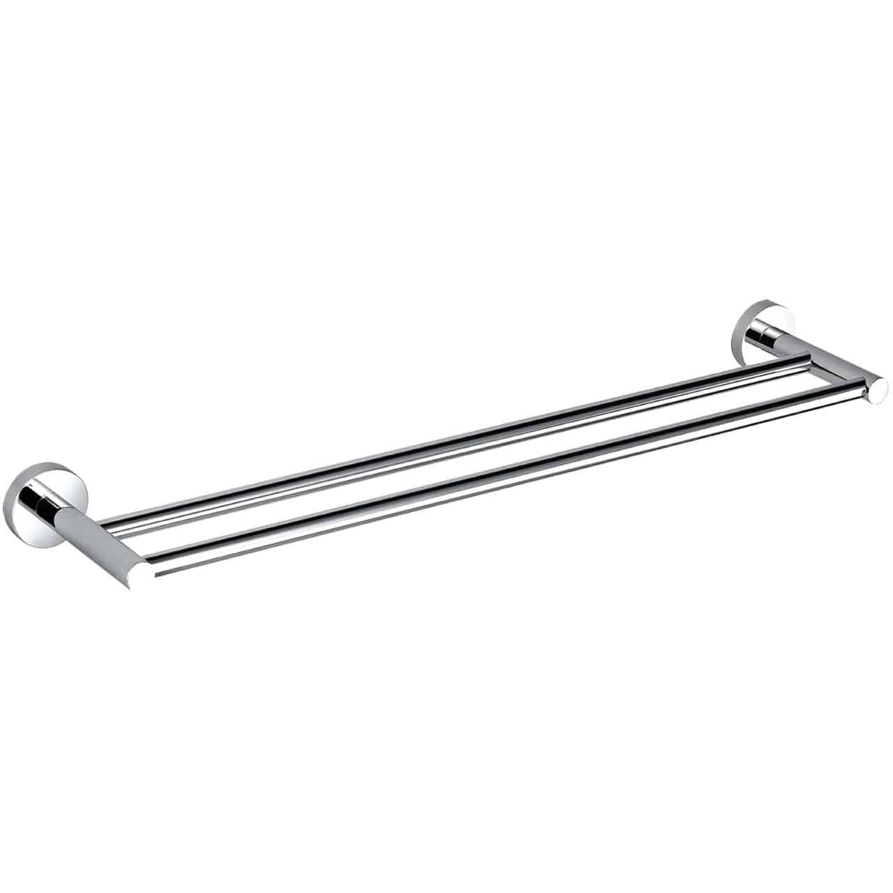 Kube Bath Aqua Rondo by Kube Bath 18 Inch Double Towel Bar – Chrome - Renoz